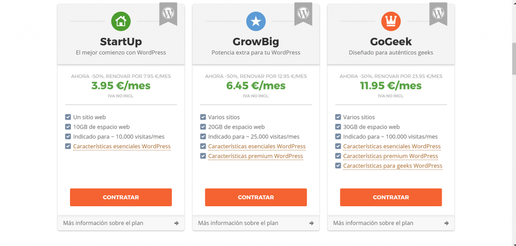 SiteGround Planes